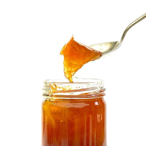 Apple Pie Moonshine Jam - Copper Pot & Wooden Spoon