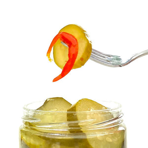 Dill Pickle Chips - Garlic - Copper Pot & Wooden Spoon