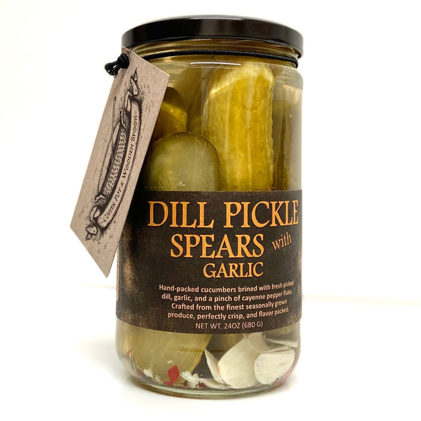 Dill Pickle Spears - GARLIC - Copper Pot & Wooden Spoon