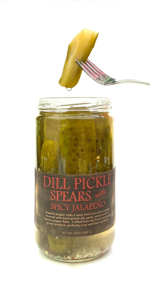 Dill Pickle Spears - GARLIC - Copper Pot & Wooden Spoon