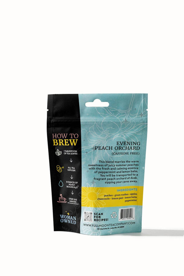 Evening Peach Orchard Tea - Premium Loose Leaf Caffeine - free - Copper Pot & Wooden Spoon