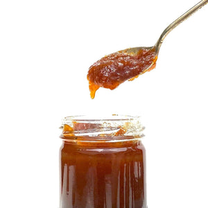 Harvest Spice Apple Butter - Copper Pot & Wooden Spoon