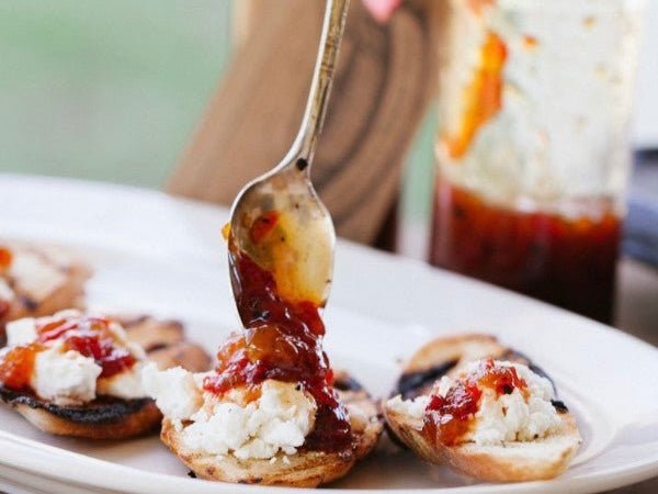 Red Pepper and Peach Jam - FOOD & WINE Magazine Editor's Pick - Copper Pot & Wooden Spoon