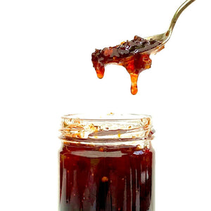 Strawberry Jalapeno Jam - Copper Pot & Wooden Spoon