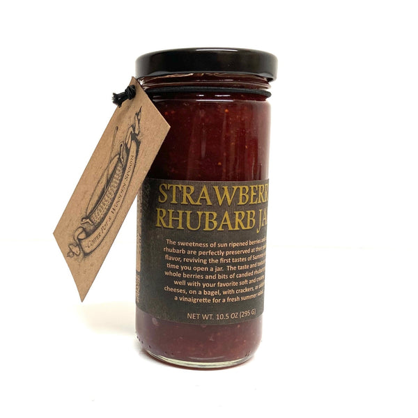 Strawberry Rhubarb Jam - Copper Pot & Wooden Spoon