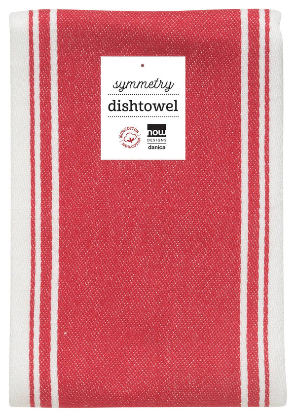 Symmetry Red Dishtowel - Copper Pot & Wooden Spoon
