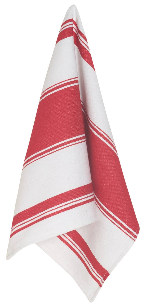 Symmetry Red Dishtowel - Copper Pot & Wooden Spoon
