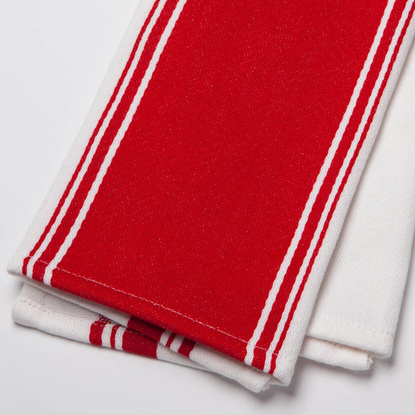Symmetry Red Dishtowel - Copper Pot & Wooden Spoon