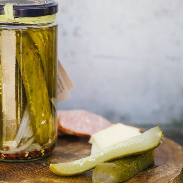 Dill Pickle Spears - ONION & PEPPERCORN - Copper Pot & Wooden Spoon