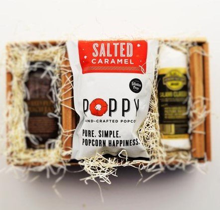 Poppy Salted Caramel Popcorn - Copper Pot & Wooden Spoon