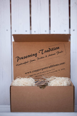 Apple Pie Moonshine Jam - Copper Pot & Wooden Spoon