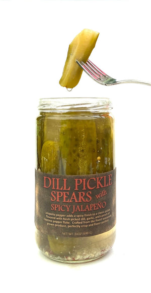 Dill Pickle Spears - GARLIC - Copper Pot & Wooden Spoon