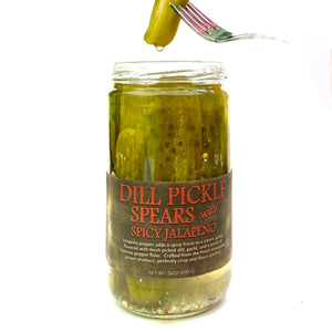 Dill Pickle Spears - SPICY JALAPENO - Copper Pot & Wooden Spoon