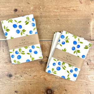 Handprinted Cotton Kitchen Towel from The High Fiber - Copper Pot & Wooden Spoon