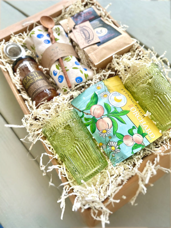 Jam, Scone & Tea Gift Box - Copper Pot & Wooden Spoon