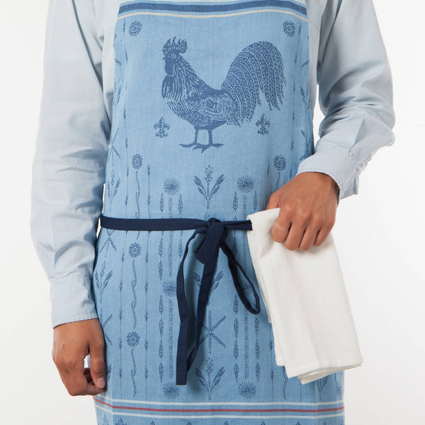 Rooster Jacquard Apron - Copper Pot & Wooden Spoon