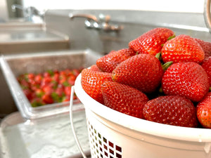 Strawberry Whole Berry Jam - Copper Pot & Wooden Spoon
