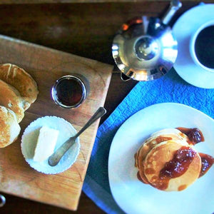 Whole Wheat FlapJack Mix - Copper Pot & Wooden Spoon