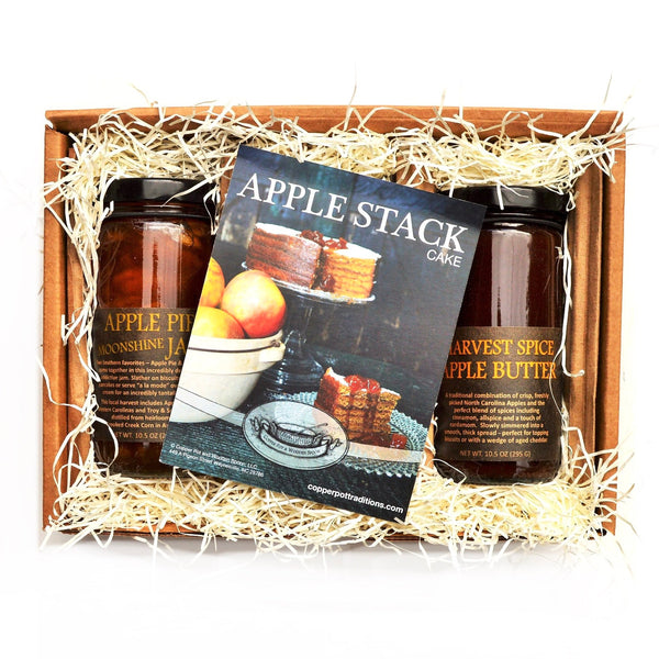Apple Stack Cake Recipe Box - Copper Pot & Wooden Spoon