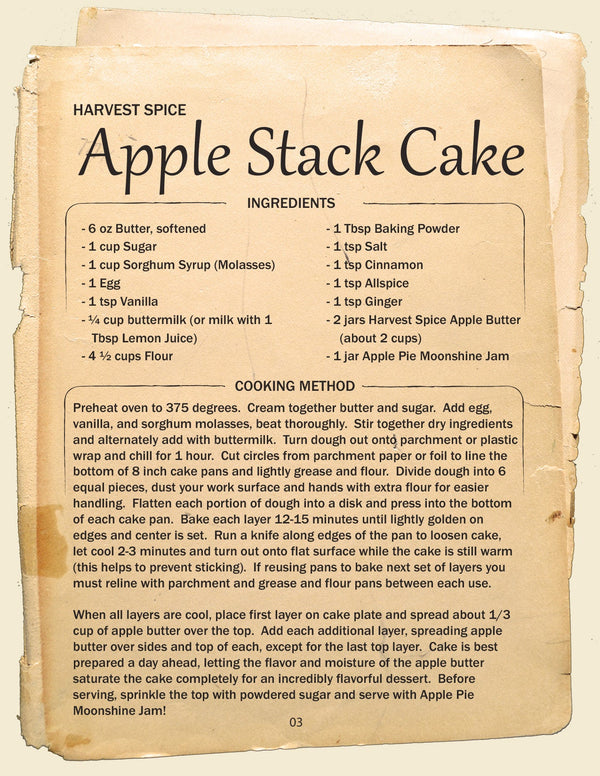 Apple Stack Cake Recipe Box - Copper Pot & Wooden Spoon