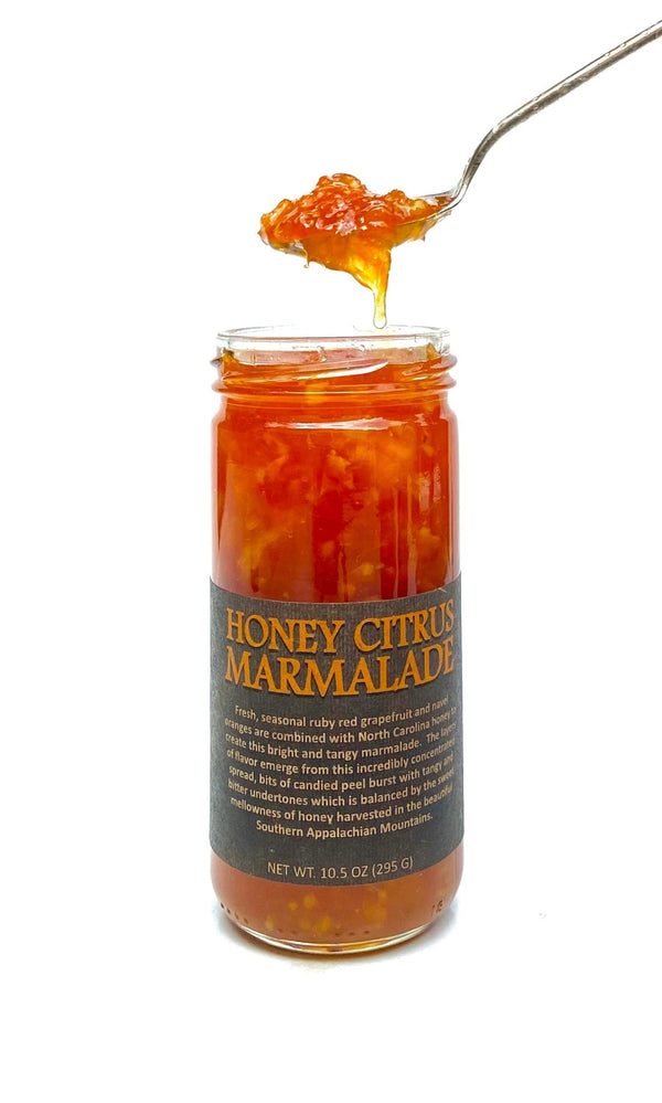 Honey Citrus Marmalade - Grapefruit & Navel Orange - Copper Pot & Wooden Spoon