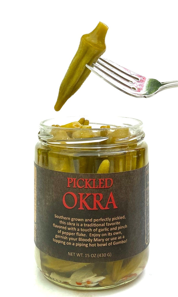 Pickled Okra - Copper Pot & Wooden Spoon