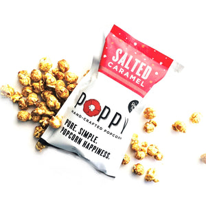 Poppy Salted Caramel Popcorn - Copper Pot & Wooden Spoon