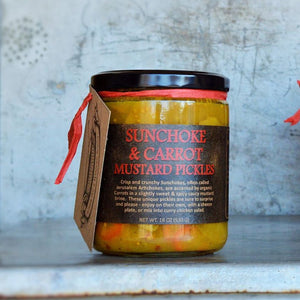 Sunchoke and Carrot Mustard Pickles - Copper Pot & Wooden Spoon